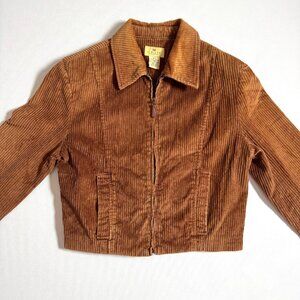 Vintage 70s Corduroy Jacket Womens XS Brown Limited America RARE